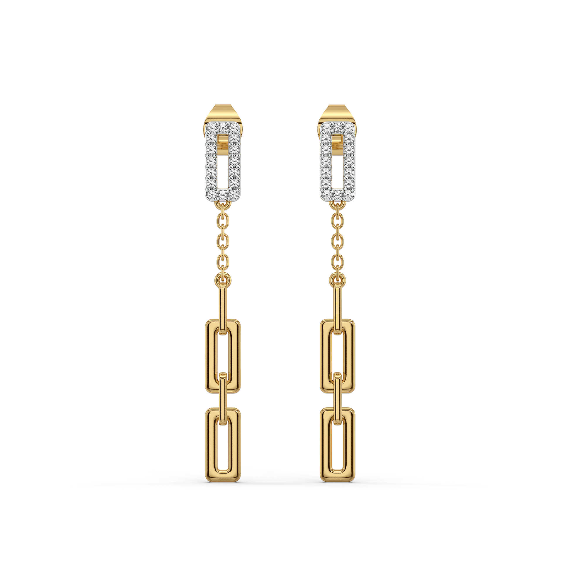Linkin' It Up - Lab Diamond Drop Earrings Main image