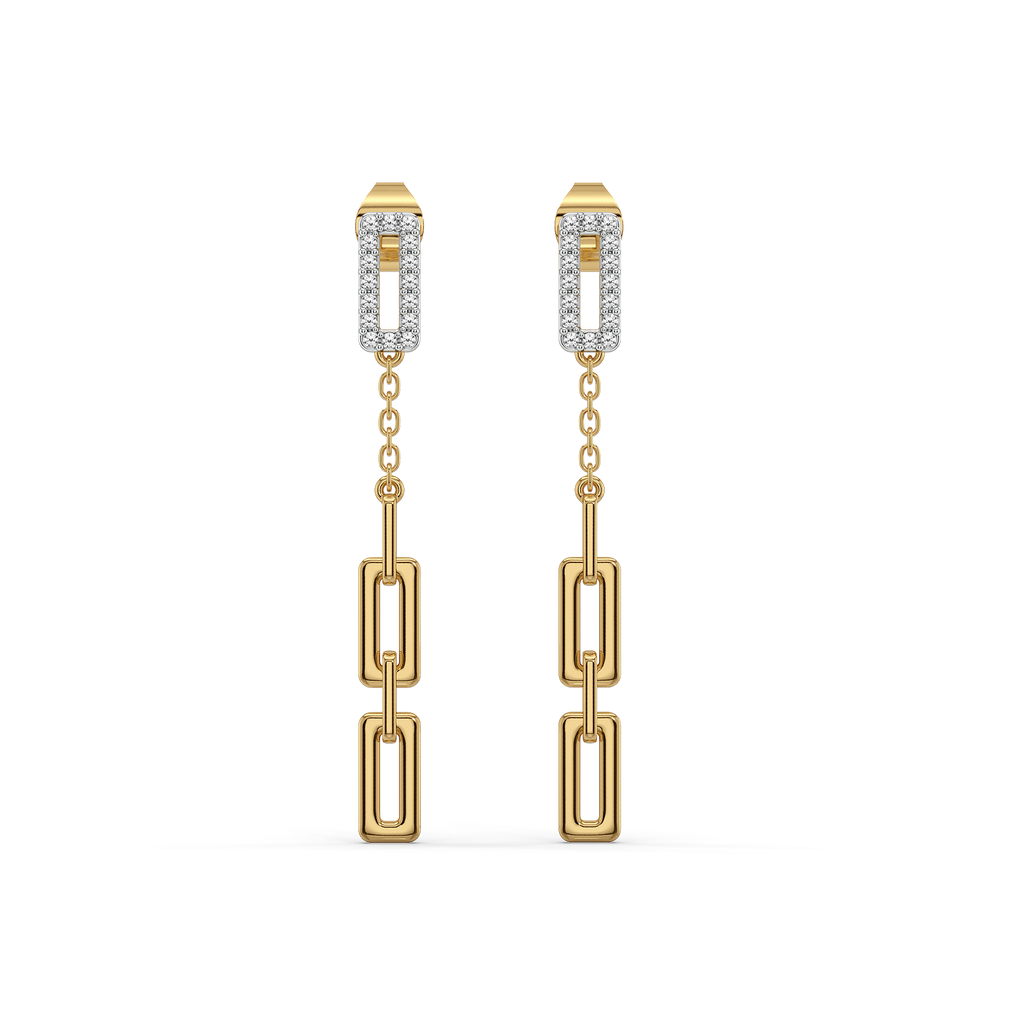 Linkin' It Up - Lab Diamond Drop Earrings