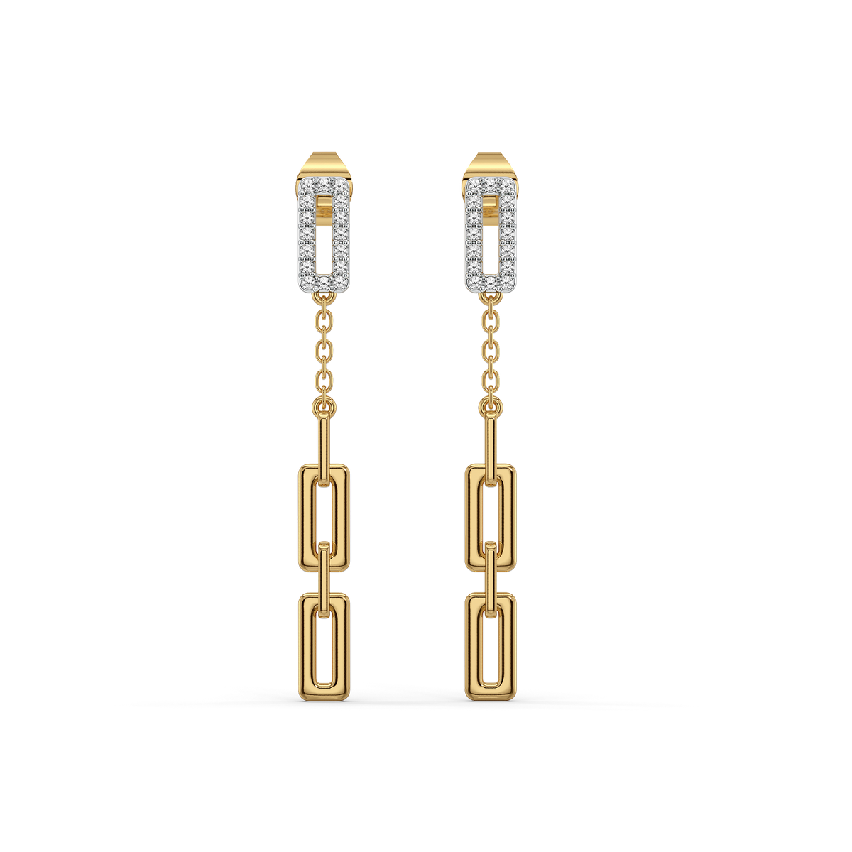 Linkin' It Up - Lab Diamond Drop Earrings