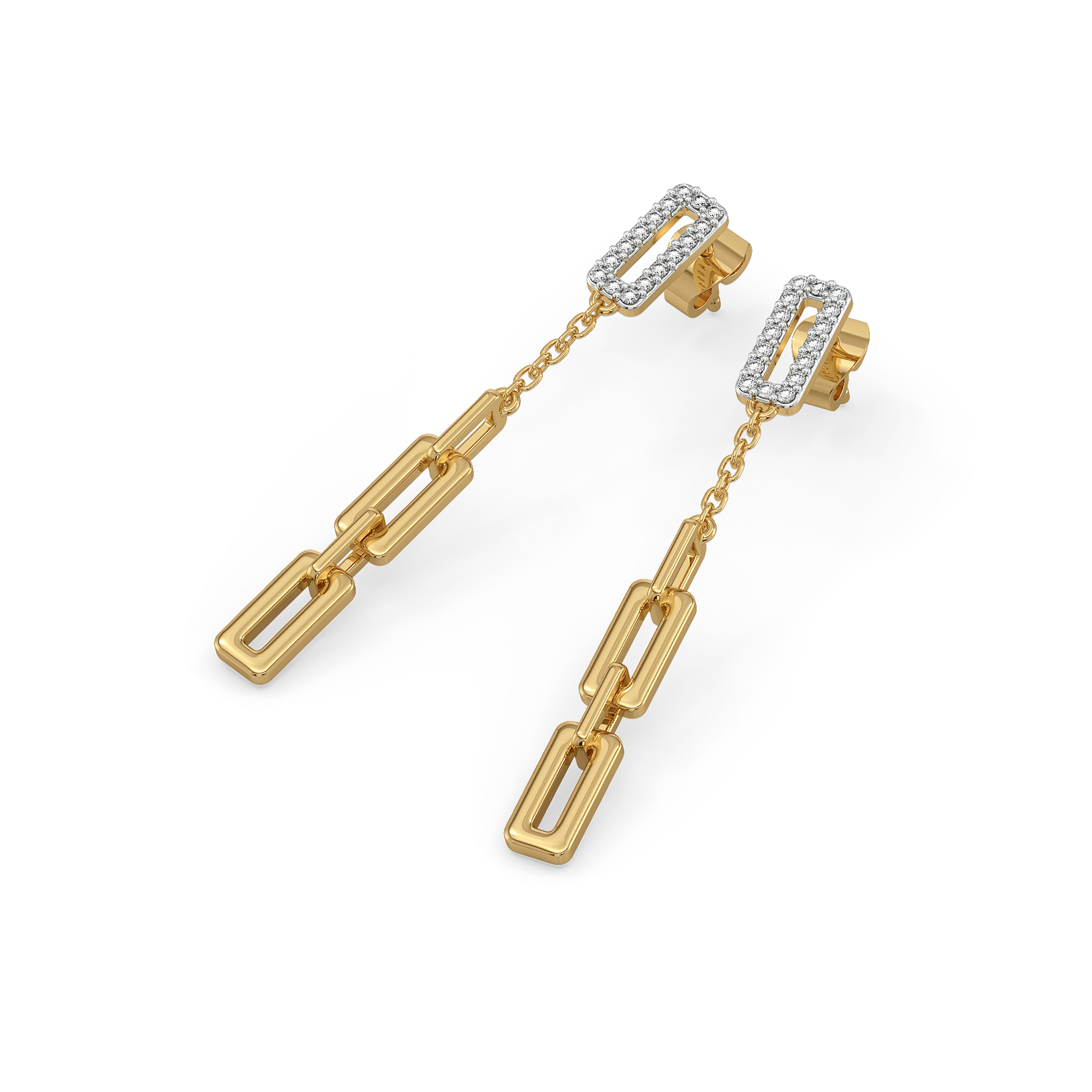 Linkin' It Up - Lab Diamond Drop Earrings