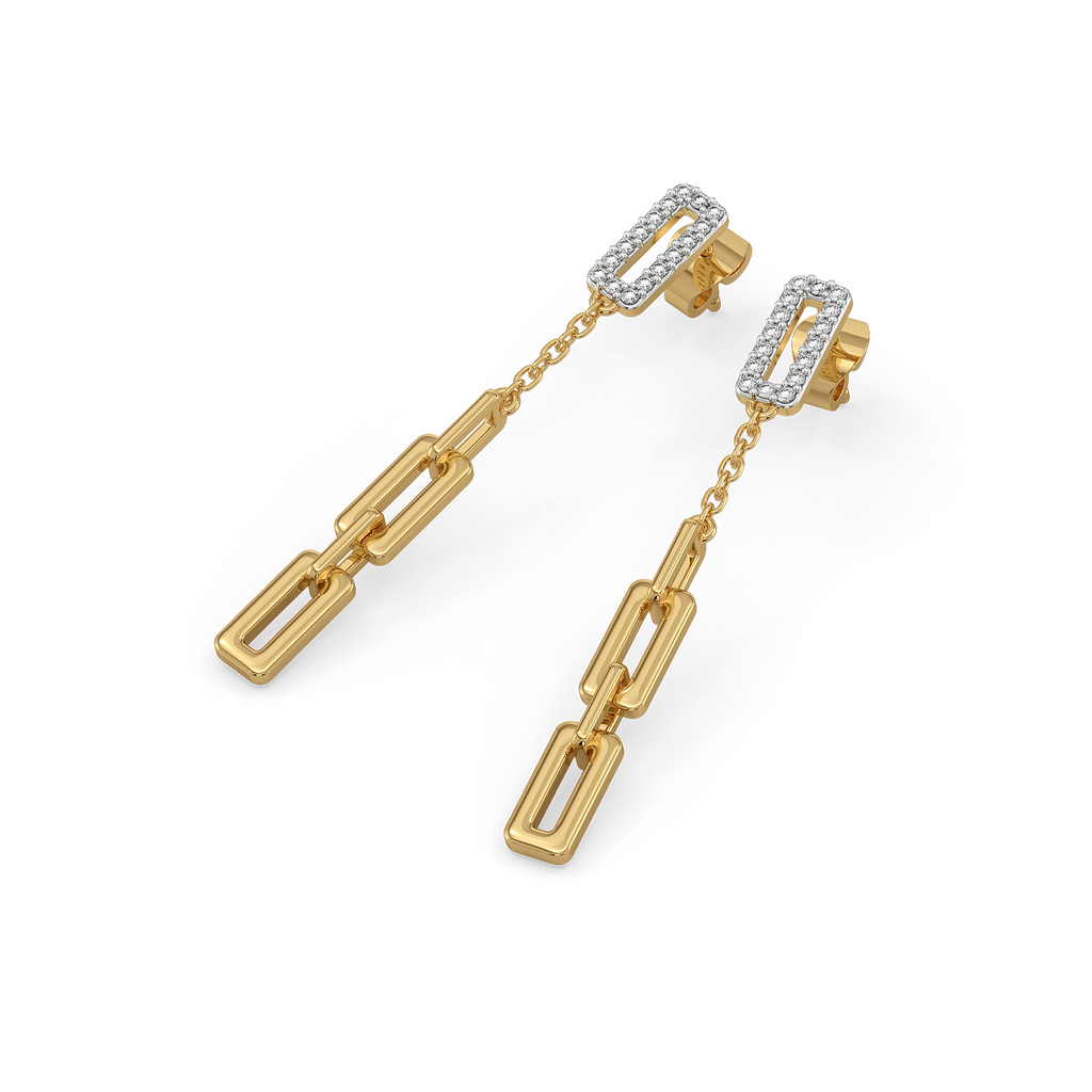 Linkin' It Up - Lab Diamond Drop Earrings