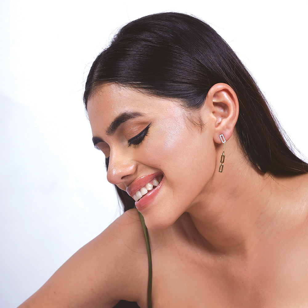 Linkin' It Up - Lab Diamond Drop Earrings