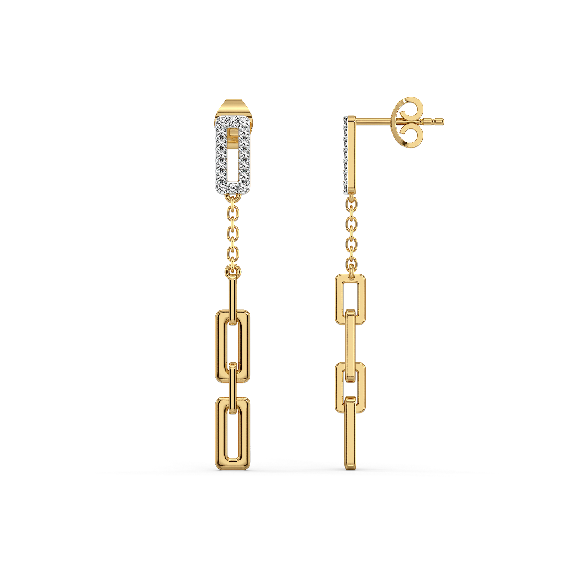 Linkin' It Up - Lab Diamond Drop Earrings