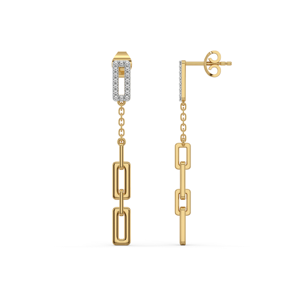 Linkin' It Up - Lab Diamond Drop Earrings