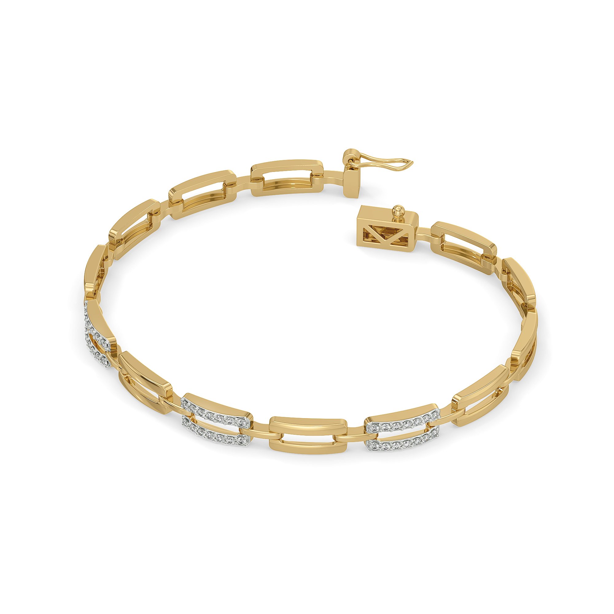 Linkin' It Up - Lab Diamond Chain Bracelet