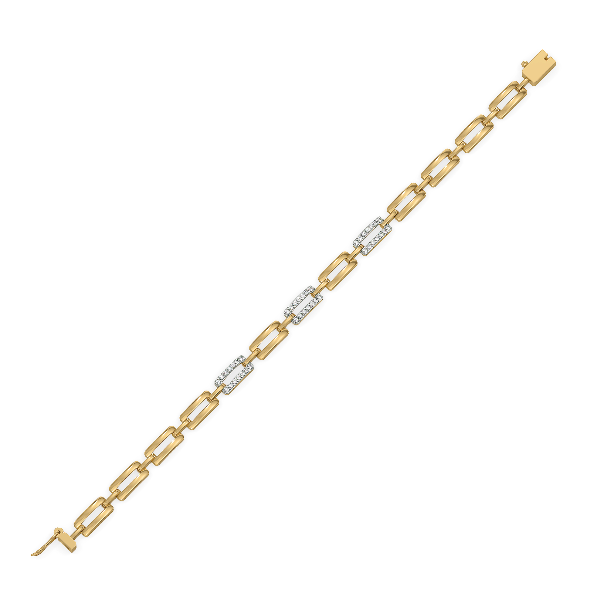 Linkin' It Up - Lab Diamond Chain Bracelet