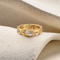 Lucky Stack - Lab Diamond Clover Ring