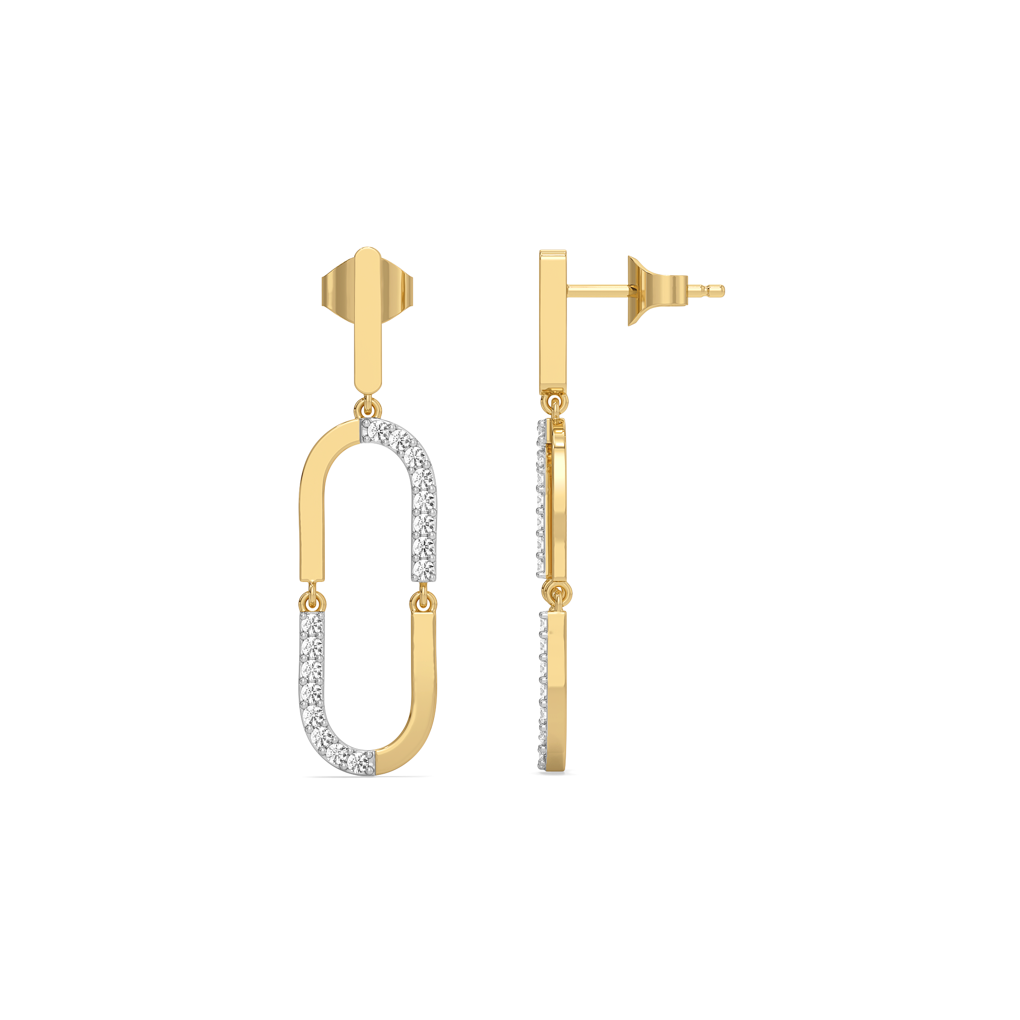 Lustre Loop - Lab Diamond Drop Earrings