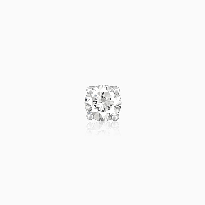 Silver Shining Star Earring For Men