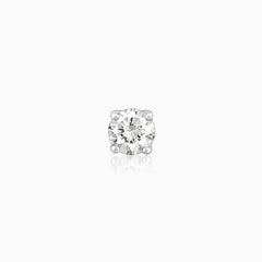 Silver Shining Star Earring For Men