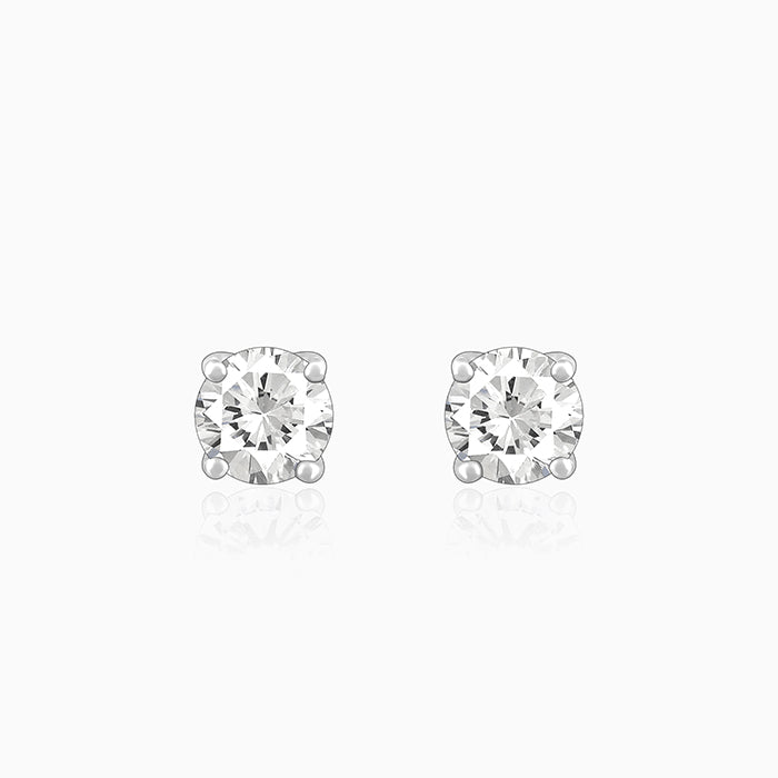 Silver Shining Star Earring For Men