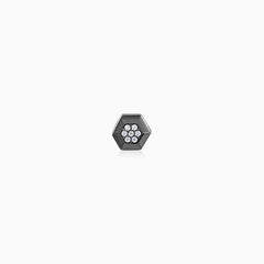 Black Rhodium Adam Stud For Him