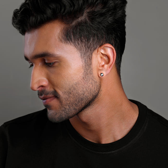 Black Rhodium Adam Stud For Him