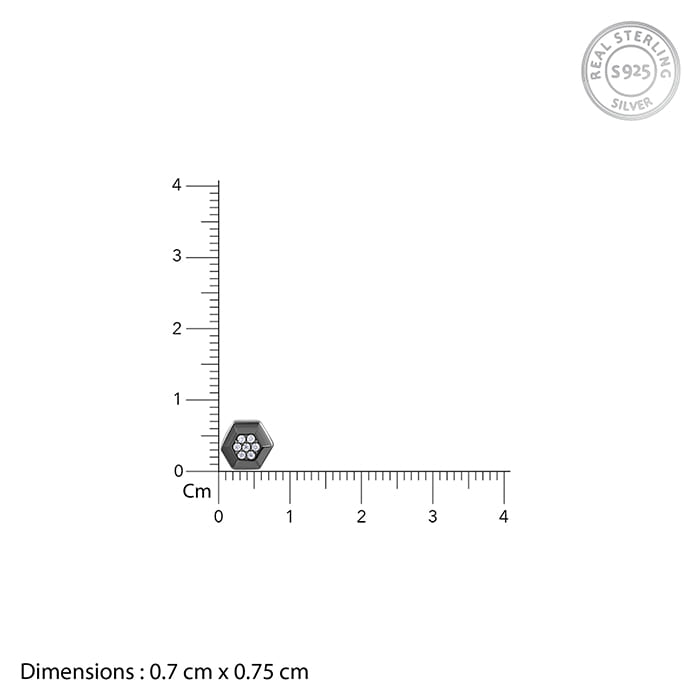 Black Rhodium Adam Stud For Him