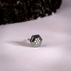 Black Rhodium Adam Stud For Him