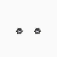 Black Rhodium Adam Stud For Him