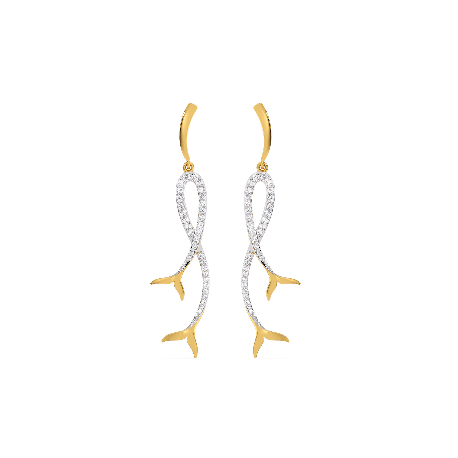 Mermaid Lure - Lab Diamond Drop Earrings