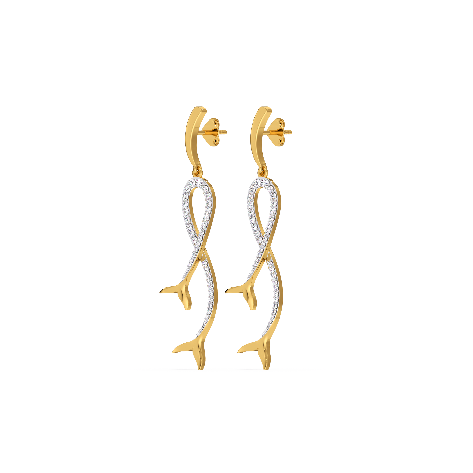 Mermaid Lure - Lab Diamond Drop Earrings