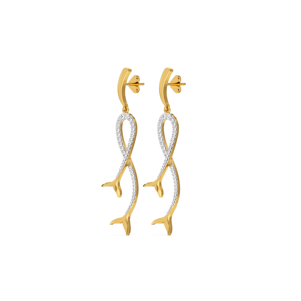 Mermaid Lure - Lab Diamond Drop Earrings