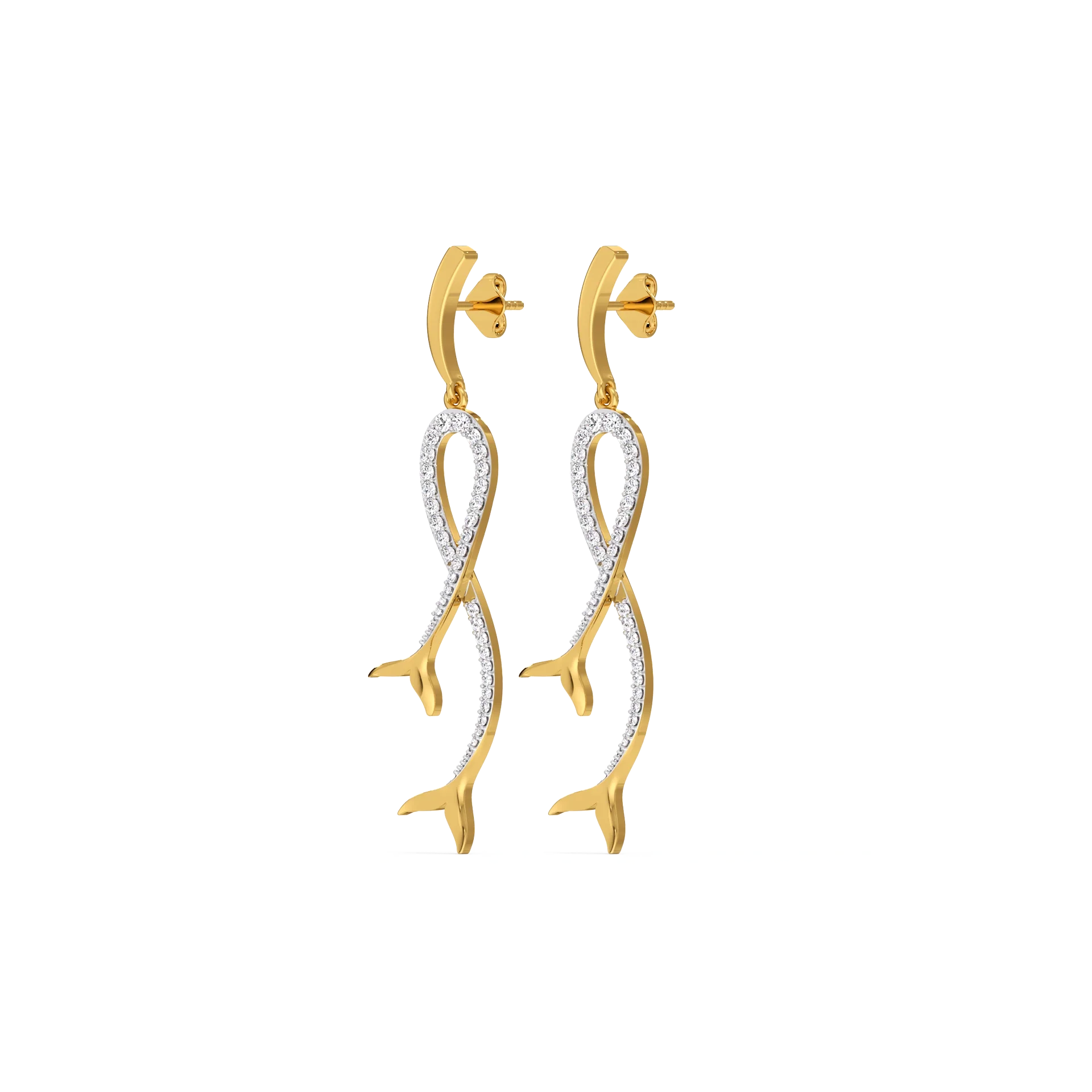 Mermaid Lure - Lab Diamond Drop Earrings