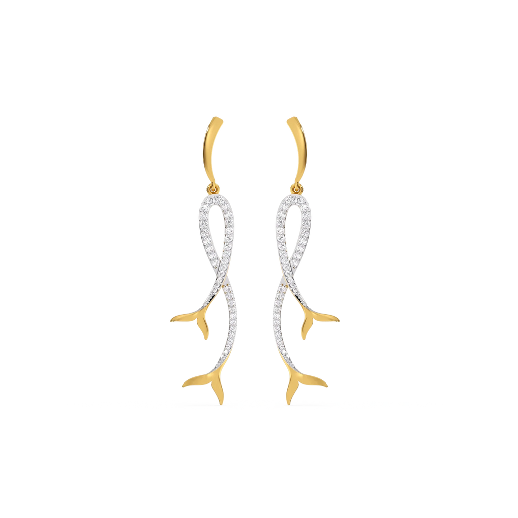 Mermaid Lure - Lab Diamond Drop Earrings