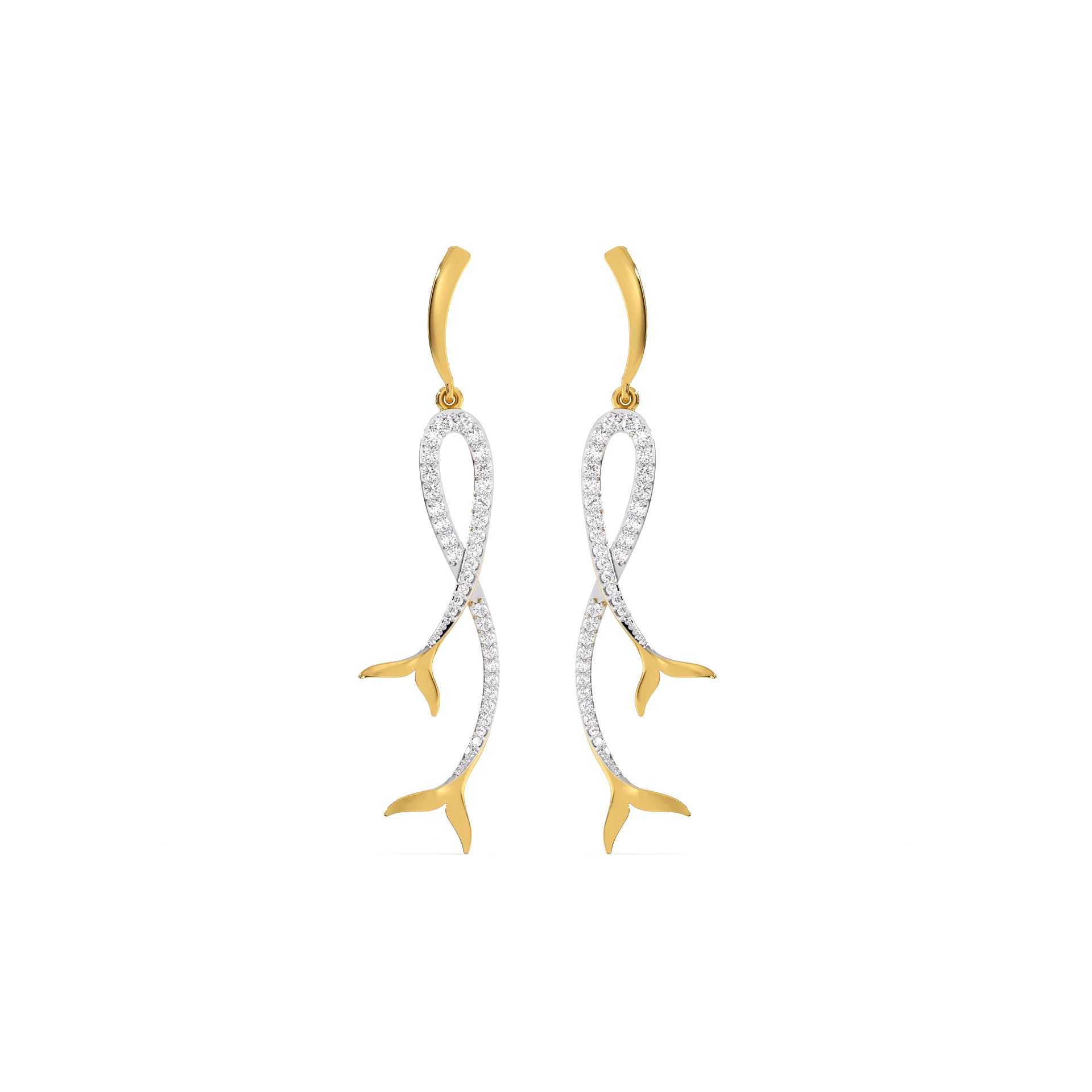 Mermaid Lure - Lab Diamond Drop Earrings Main image