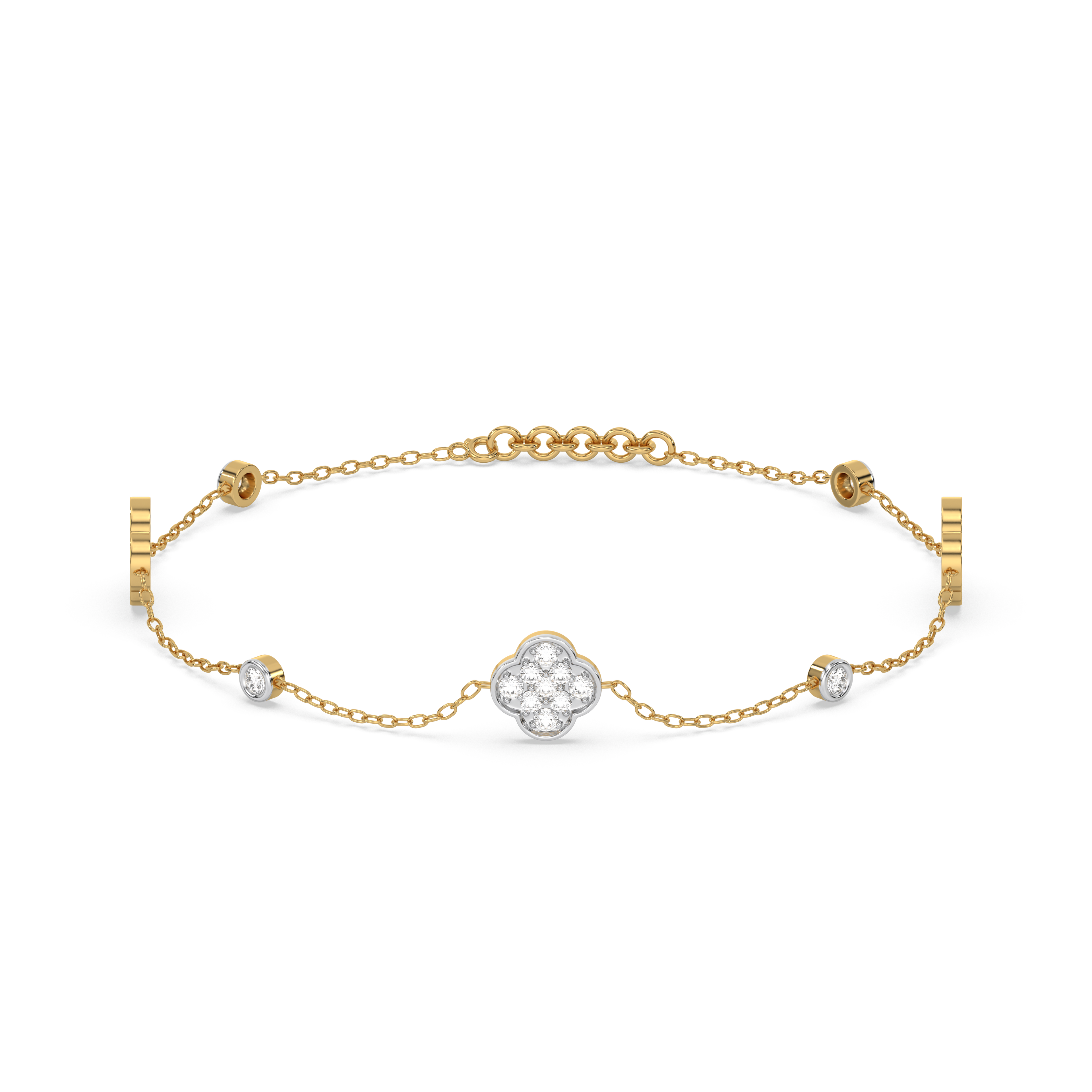 Midnight Enchanted - Lab Diamond Clover Bracelet
