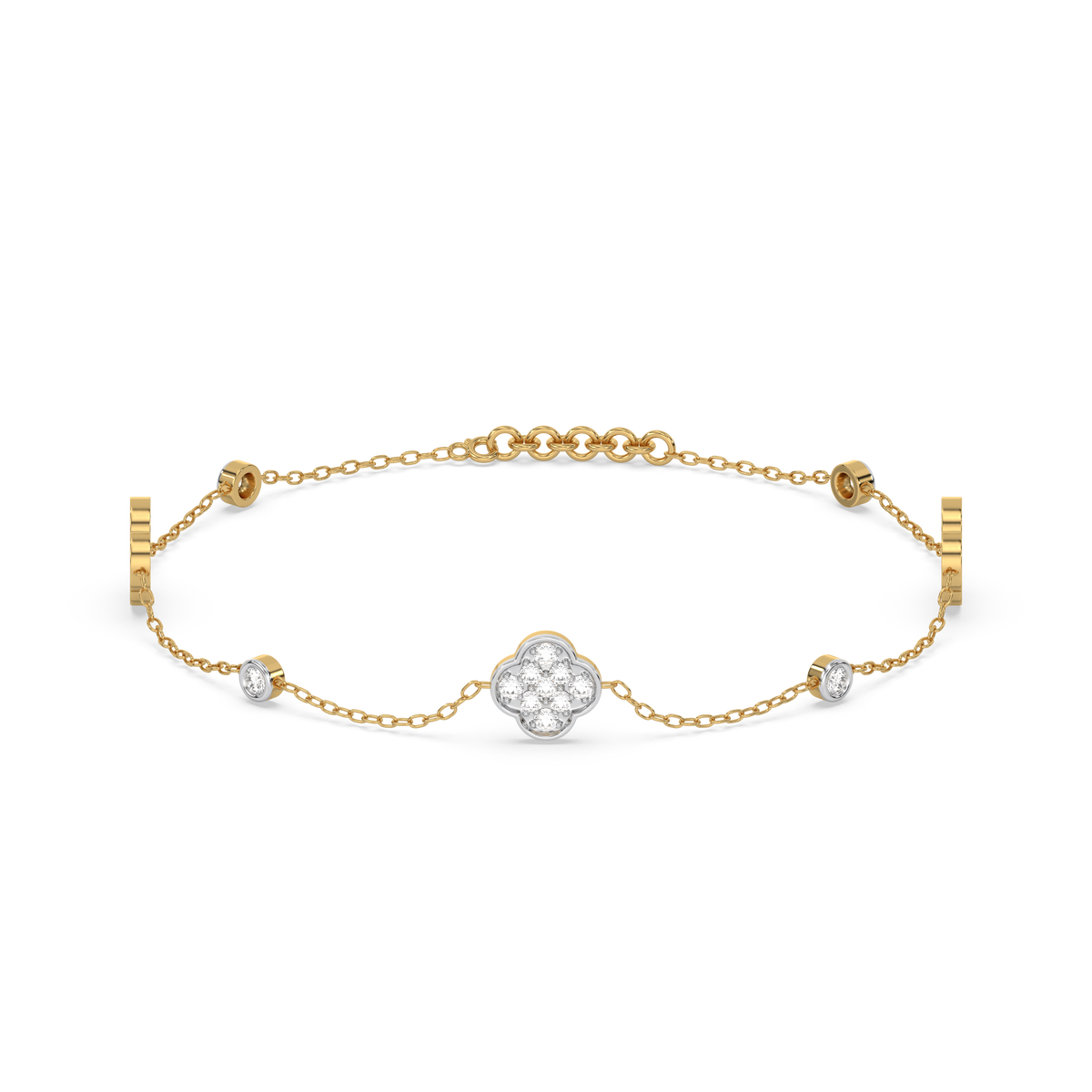Midnight Enchanted - Lab Diamond Clover Bracelet