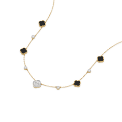 Midnight Enchanted - Lab Diamond Clover Necklace
