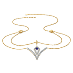 Multi-layered - Lab Diamond V Necklace
