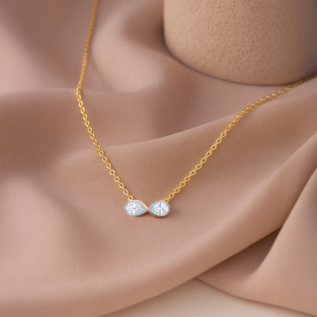 Infinity Pears - Lab Diamond Necklace Secondary image