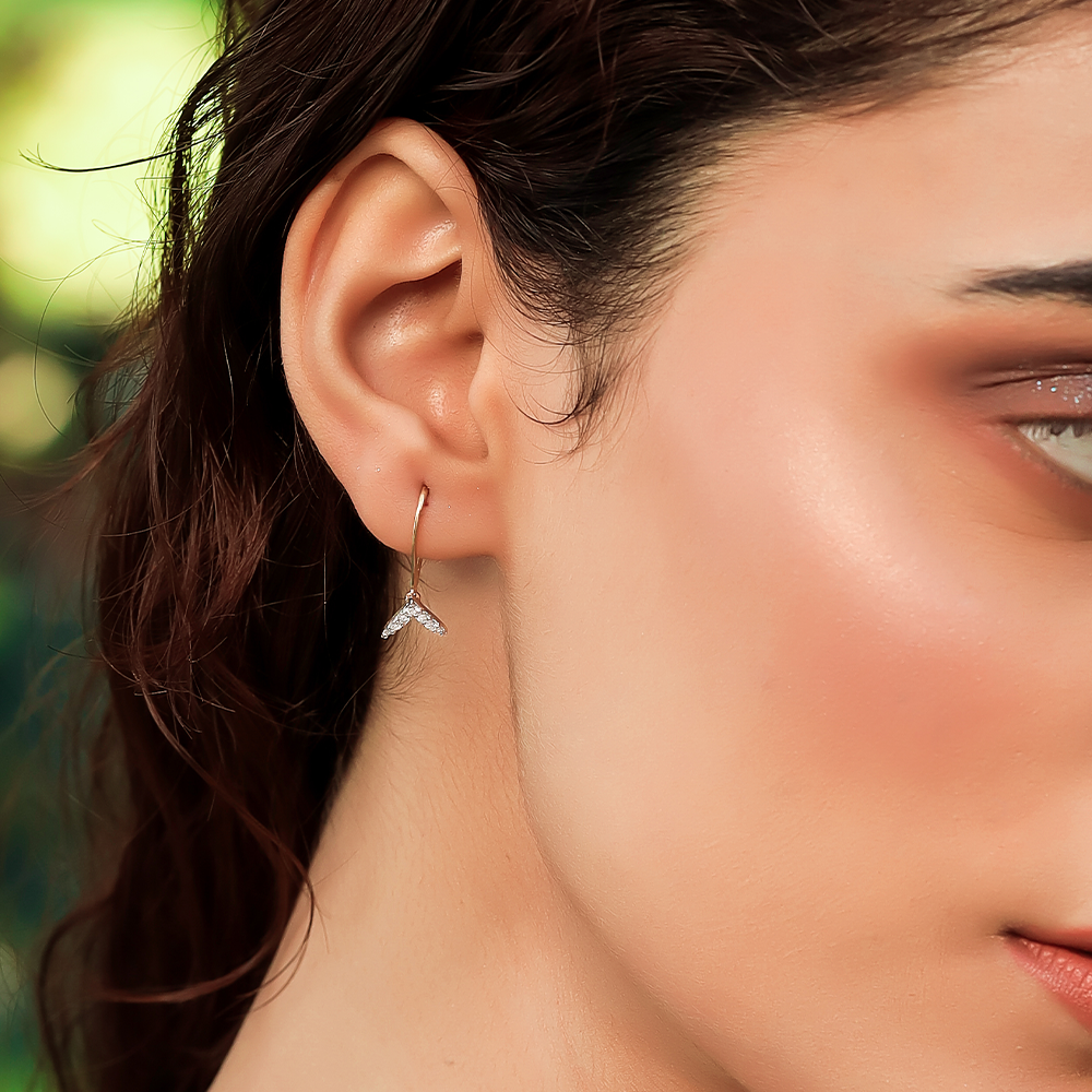 Ocean's Treasure - Lab Diamond Drop Earrings