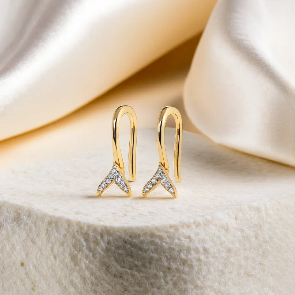Ocean's Treasure - Lab Diamond Drop Earrings Main image