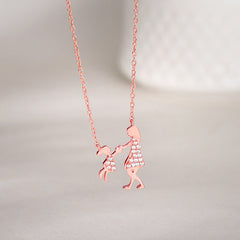 Rose Gold Always Us Necklace