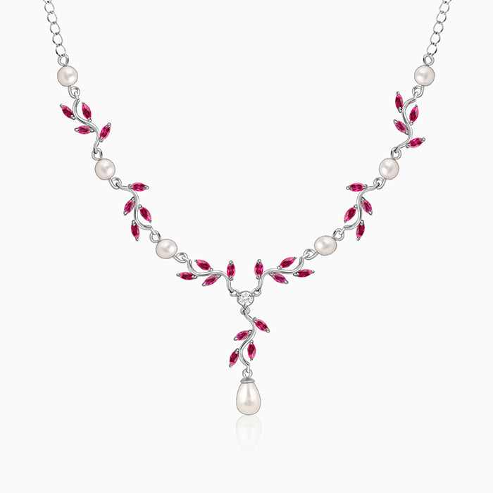 Silver Leia Pearl Necklace