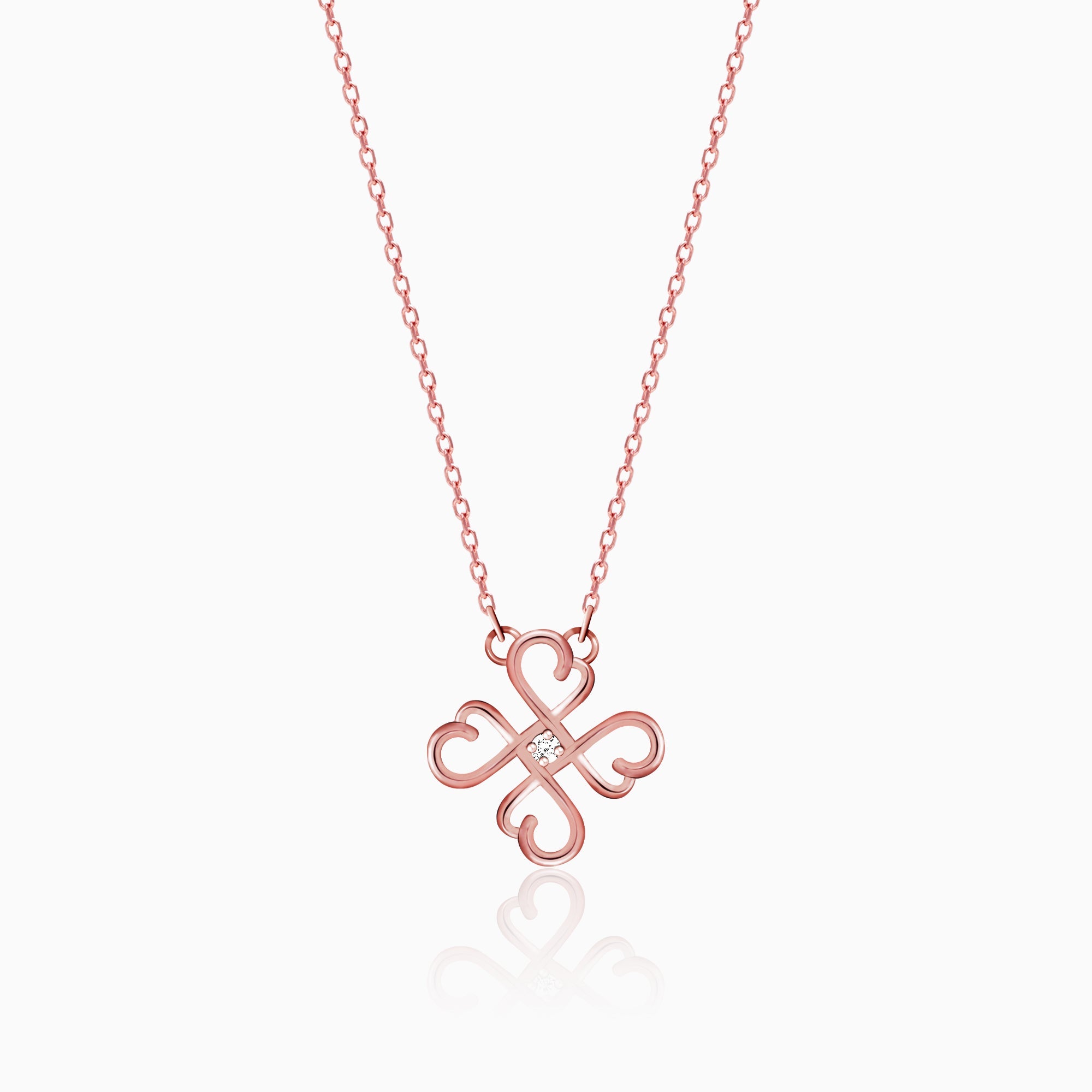 Rose Gold Clover Necklace