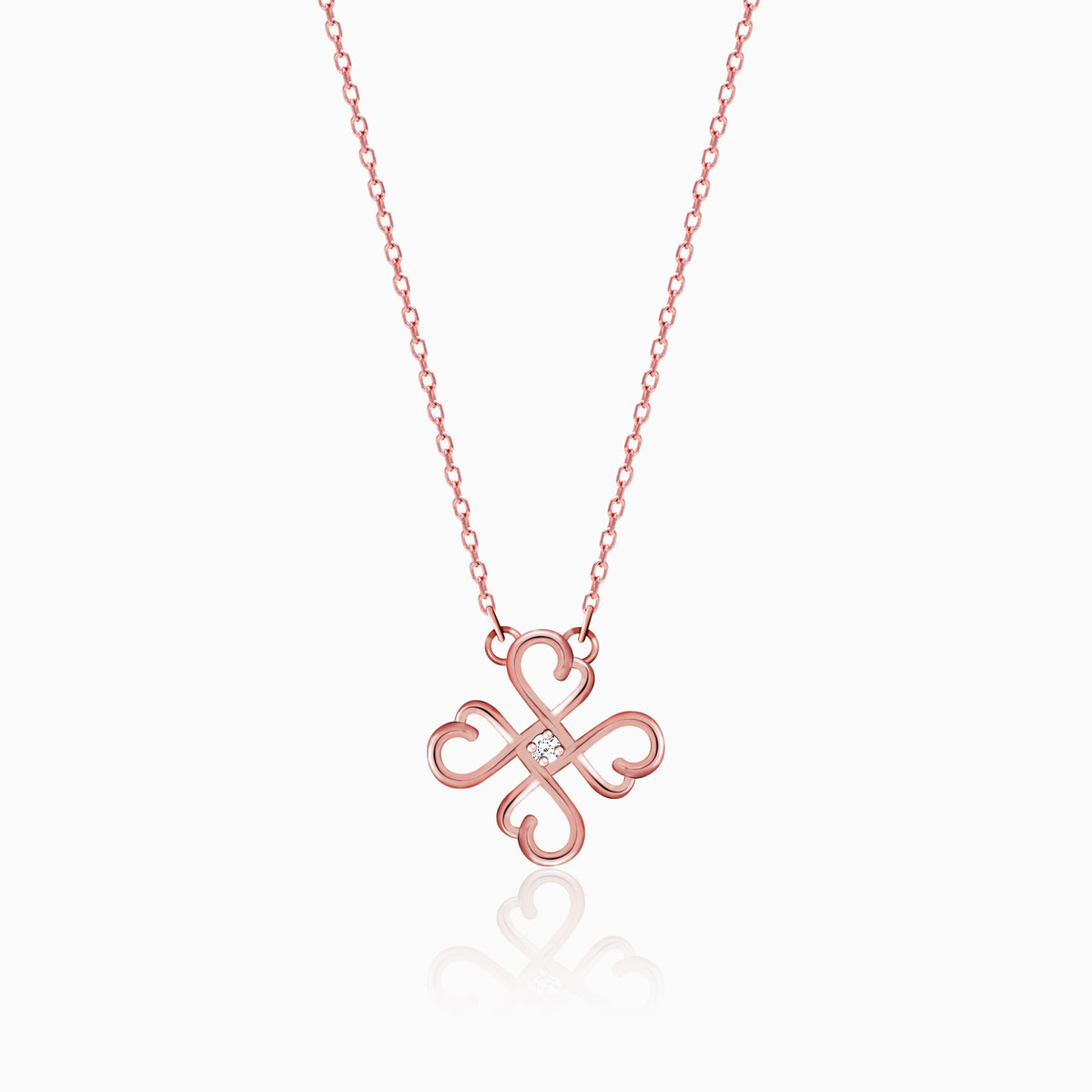 Rose Gold Clover Necklace