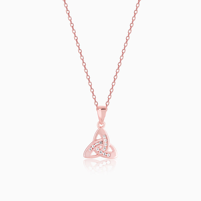 Rose Gold Enveloped in Love Pendant with Link Chain