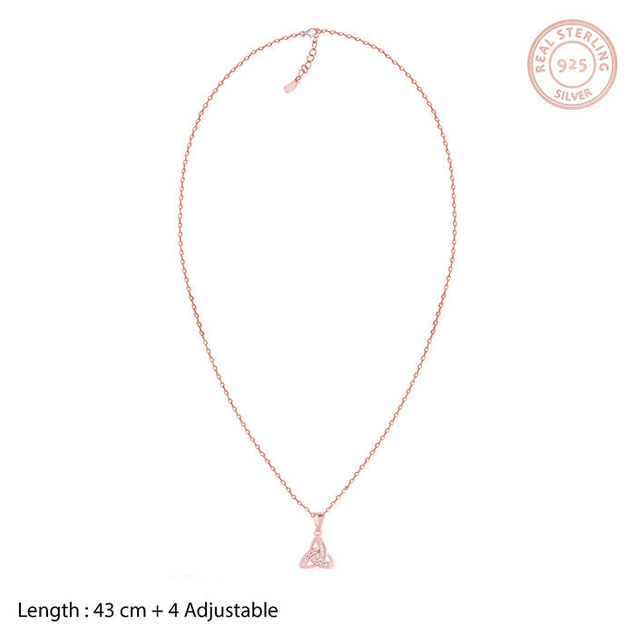 Rose Gold Enveloped in Love Pendant with Link Chain