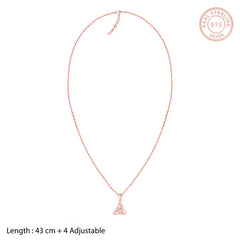 Rose Gold Enveloped in Love Pendant with Link Chain