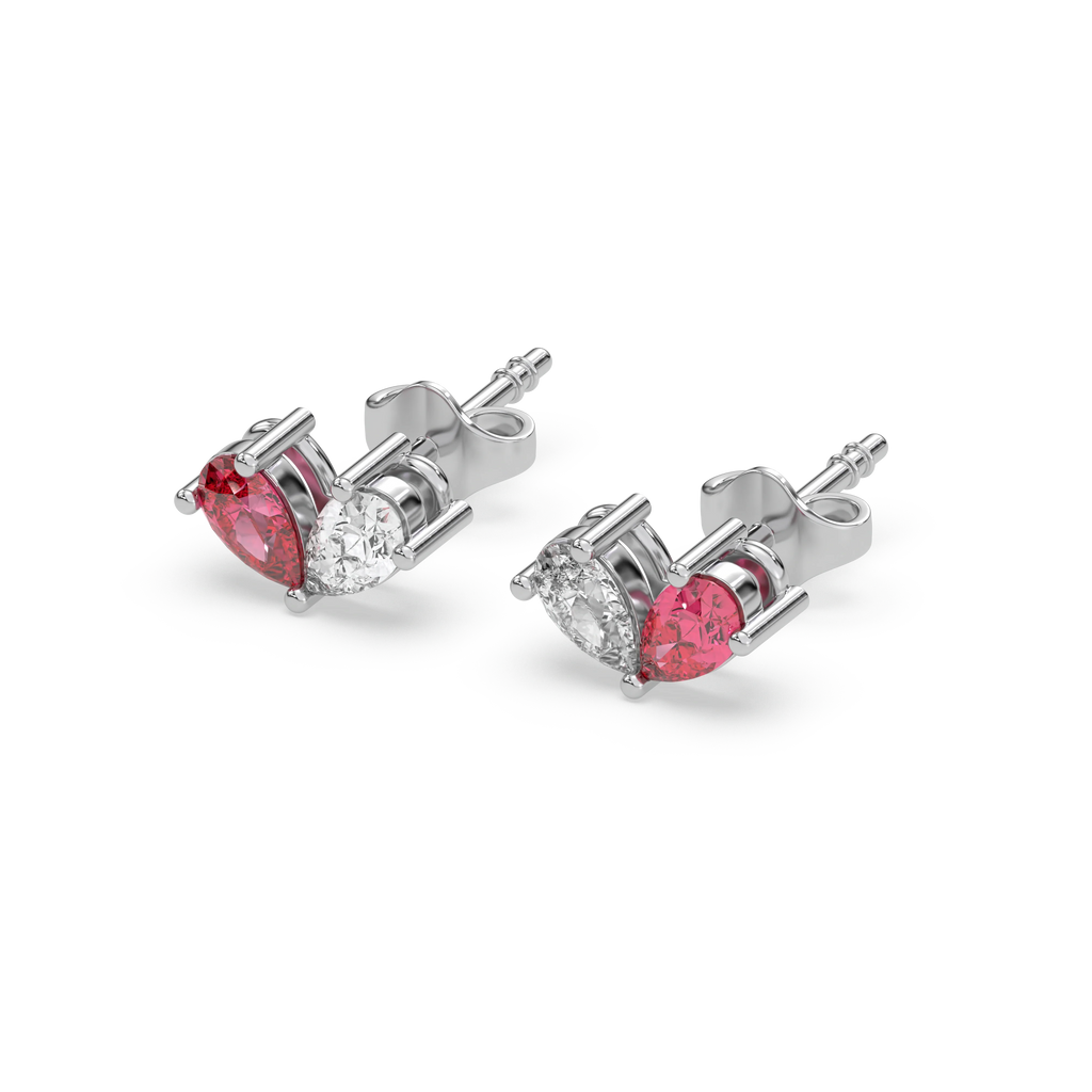 Scarlet Whisper - Lab Diamond Stud Earrings