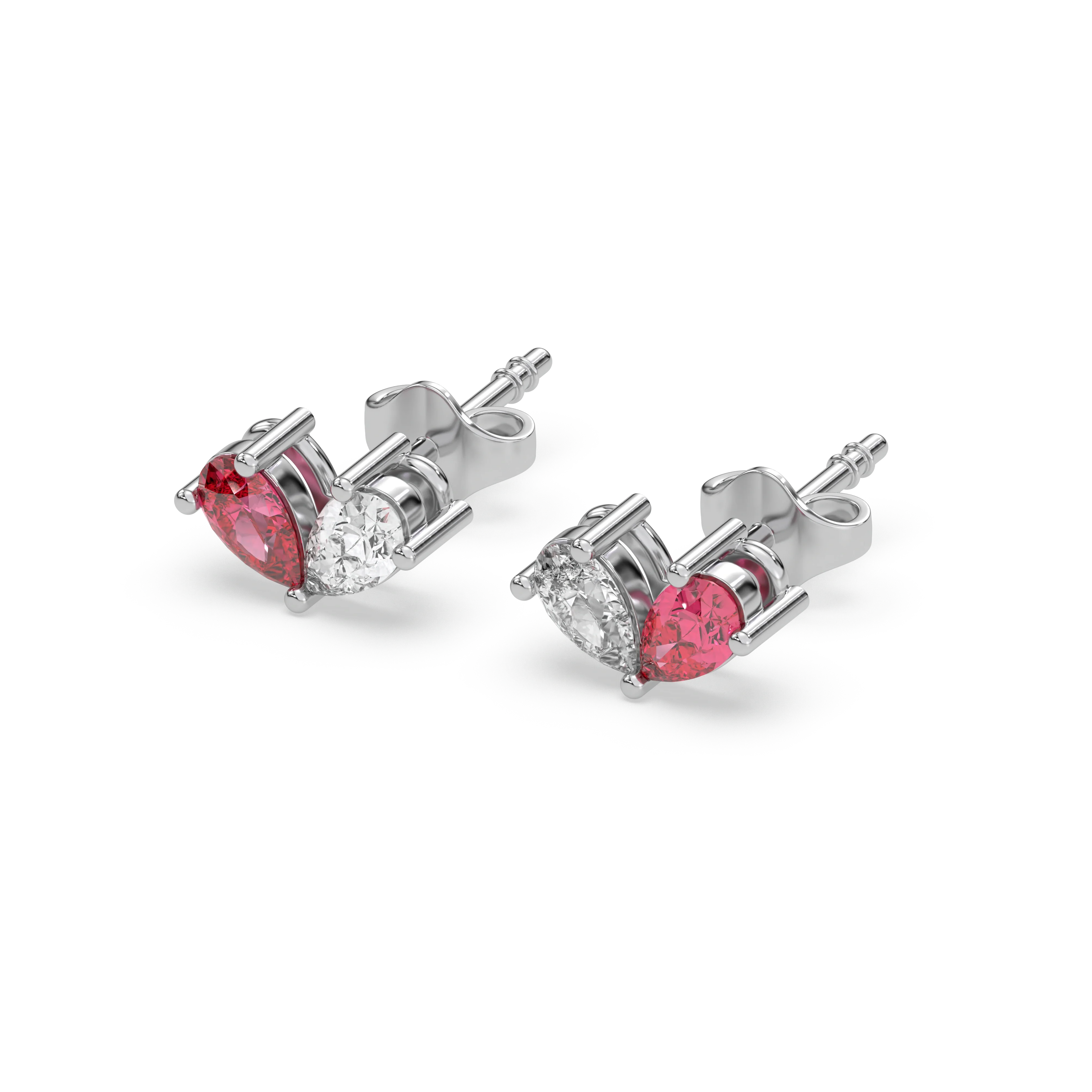Scarlet Whisper - Lab Diamond Stud Earrings