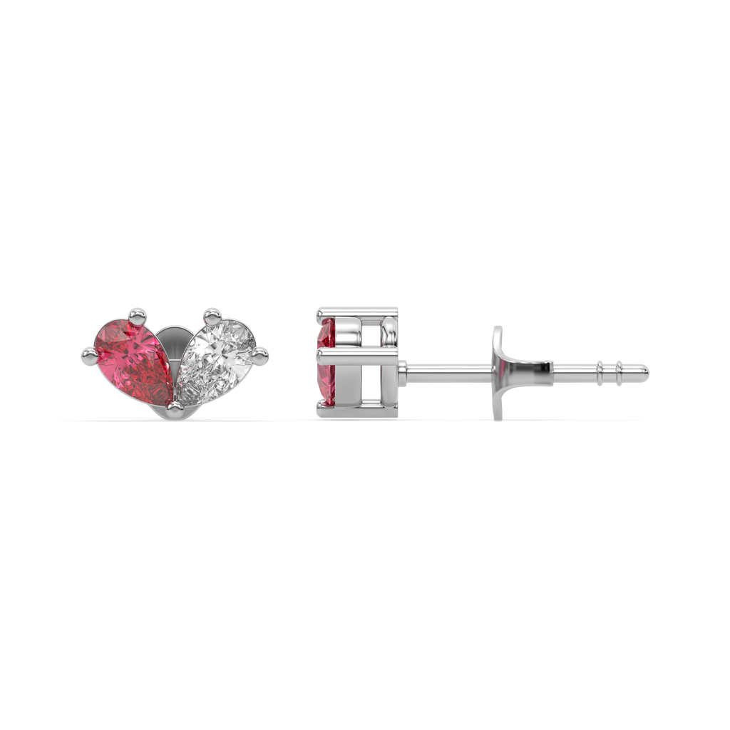 Scarlet Whisper - Lab Diamond Stud Earrings