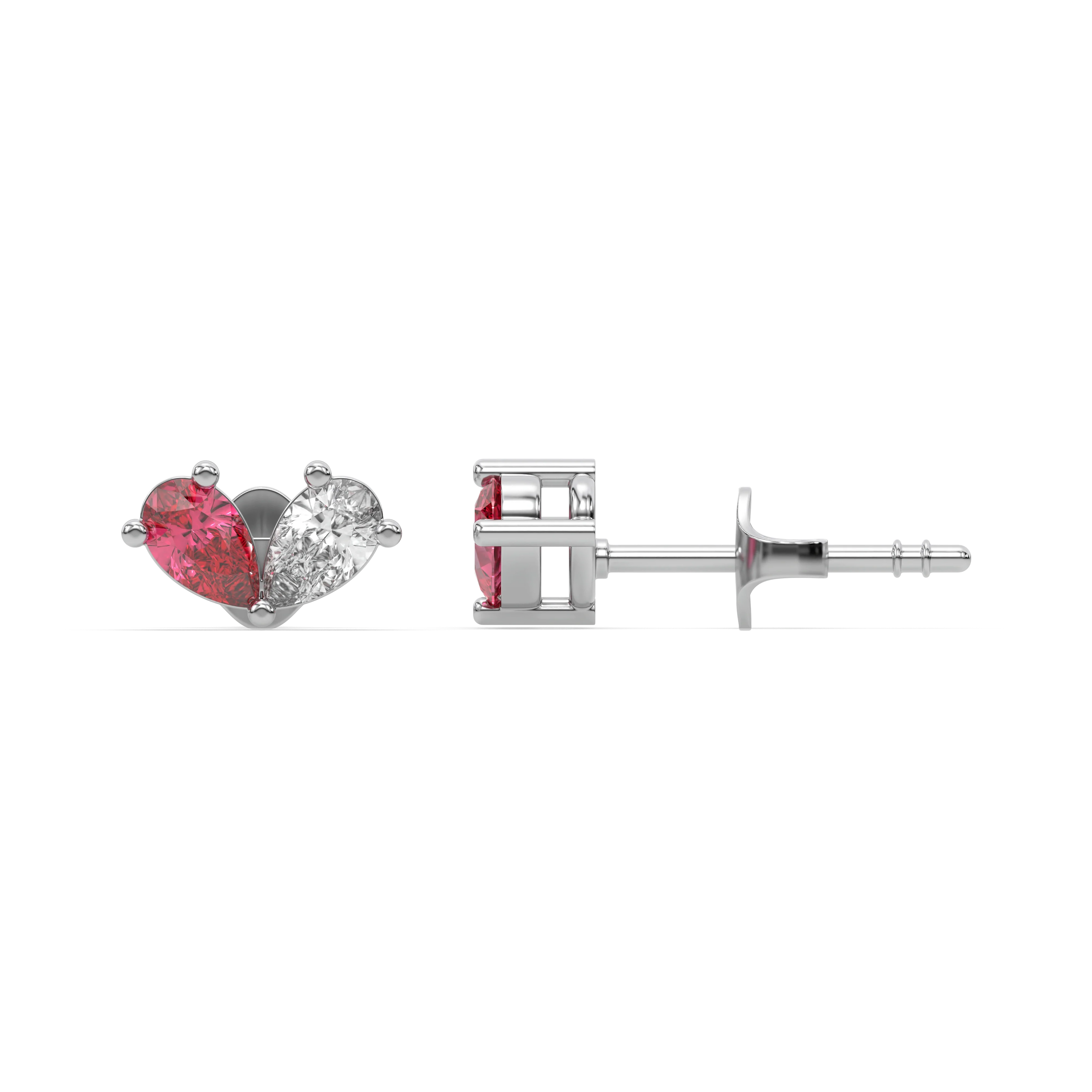 Scarlet Whisper - Lab Diamond Stud Earrings
