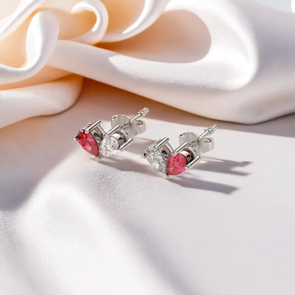 Scarlet Whisper - Lab Diamond Stud Earrings