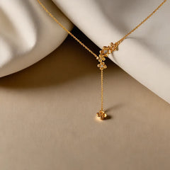 Petal Play - Lab Diamond Lariat Necklace