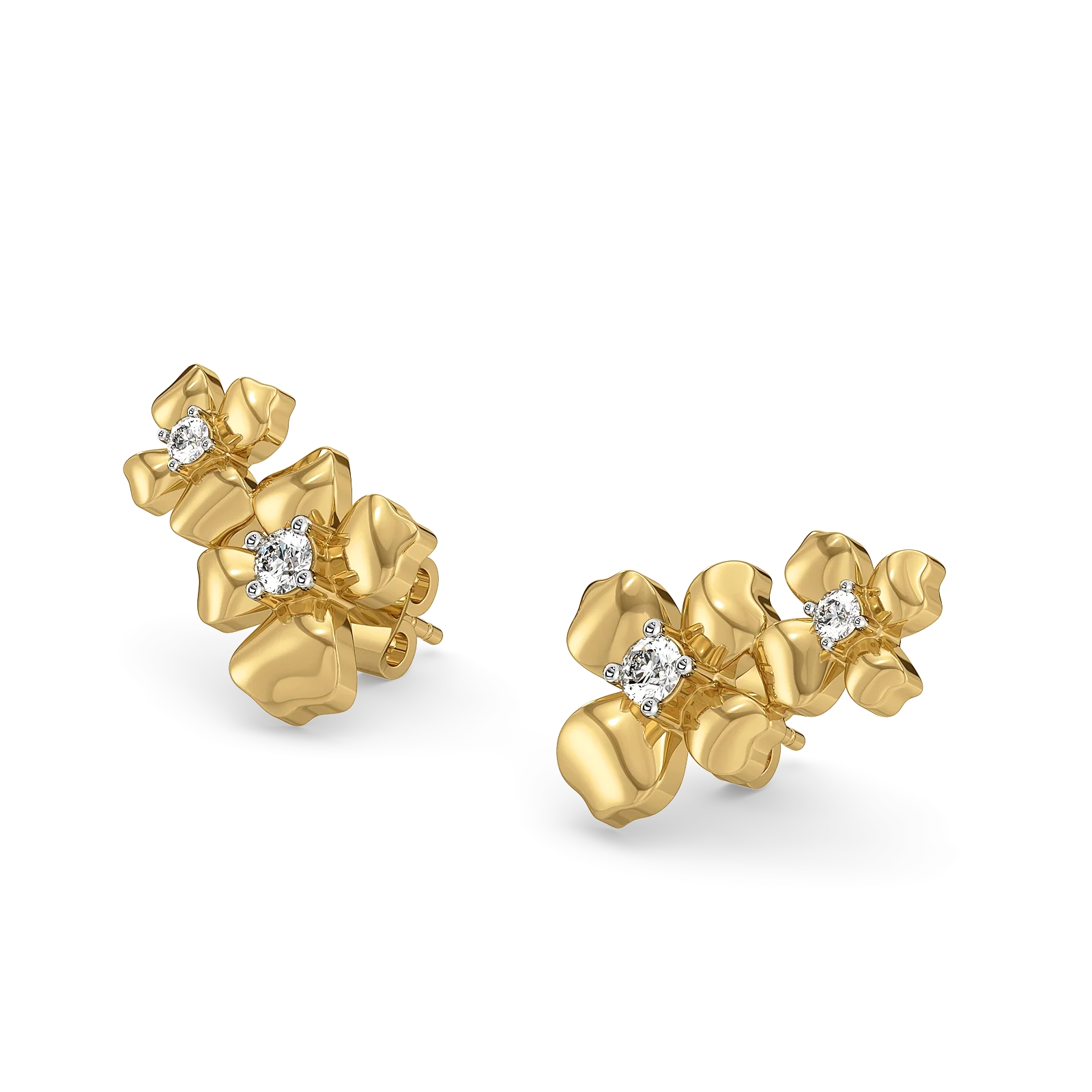 Petal Play - Lab Diamond Stud Earrings Main image