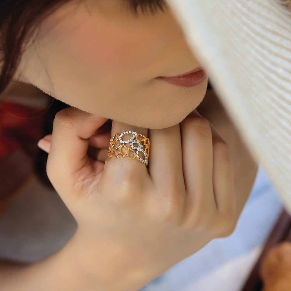 Petalicious - Lab Diamond Cocktail Ring