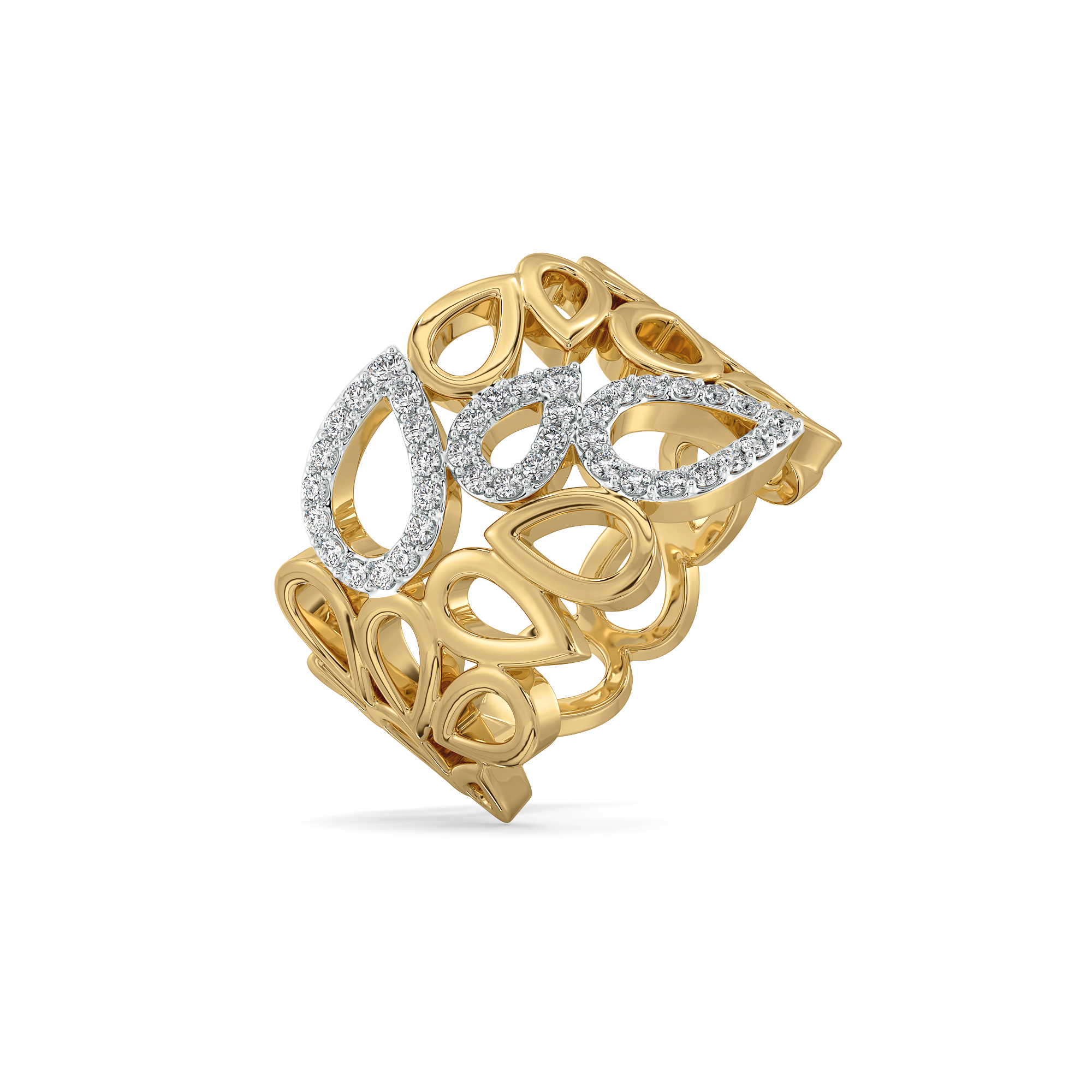 Petalicious - Lab Diamond Cocktail Ring Secondary image