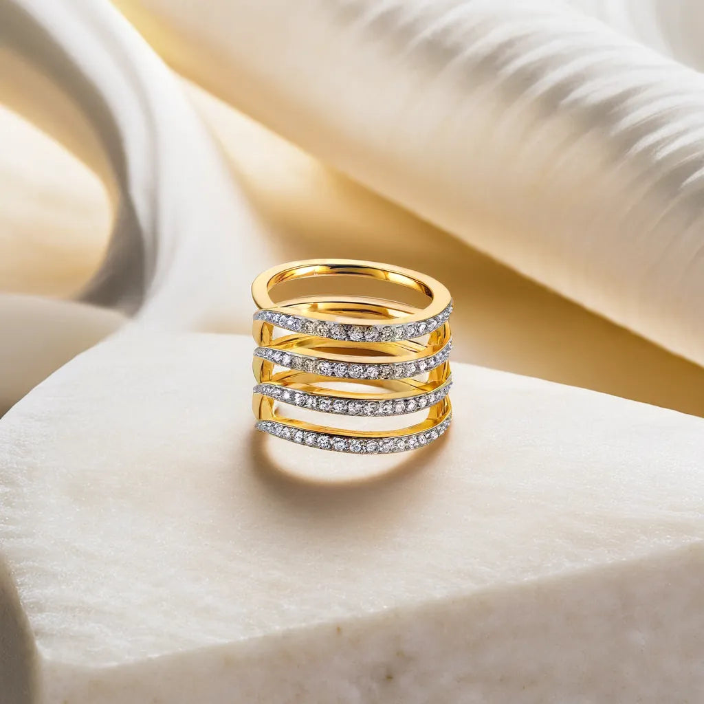 Quatre Row - Lab Diamond Cocktail Ring